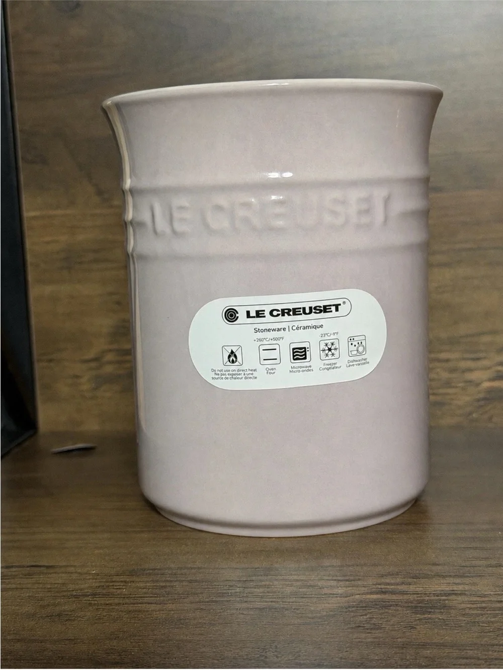 Le Creuset Stoneware Classic Utensil Holder Crock 1L/ 1Qt color ~ SHALLOT Pink